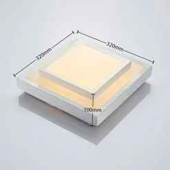 Lindby LED plafondlamp Mirco, 32 cm, hoekig, aluminium