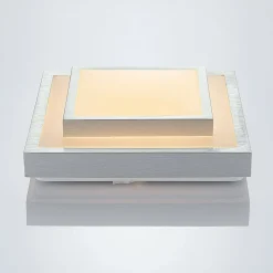 Lindby LED plafondlamp Mirco, 32 cm, hoekig, aluminium