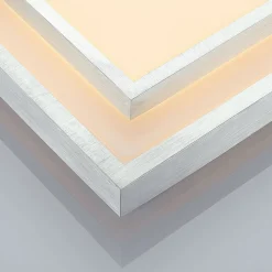 Lindby LED plafondlamp Mirco, 32 cm, hoekig, aluminium