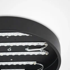 Lindby LED plafondlamp Milada, zwart, CCT, afstandsbediening