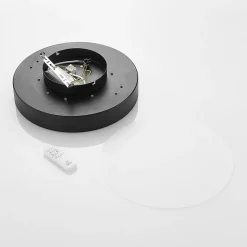 Lindby LED plafondlamp Milada, zwart, CCT, afstandsbediening