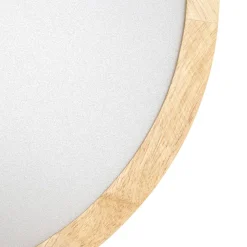 Lindby LED plafondlamp Milada, eiken, CCT, afstandsbediening