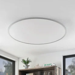Lindby LED plafondlamp Narima, 4.000 K, Ø 100 cm, zilver