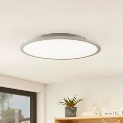 Lindby LED plafondlamp Narima, 4.000 K, Ø 50 cm, zilver