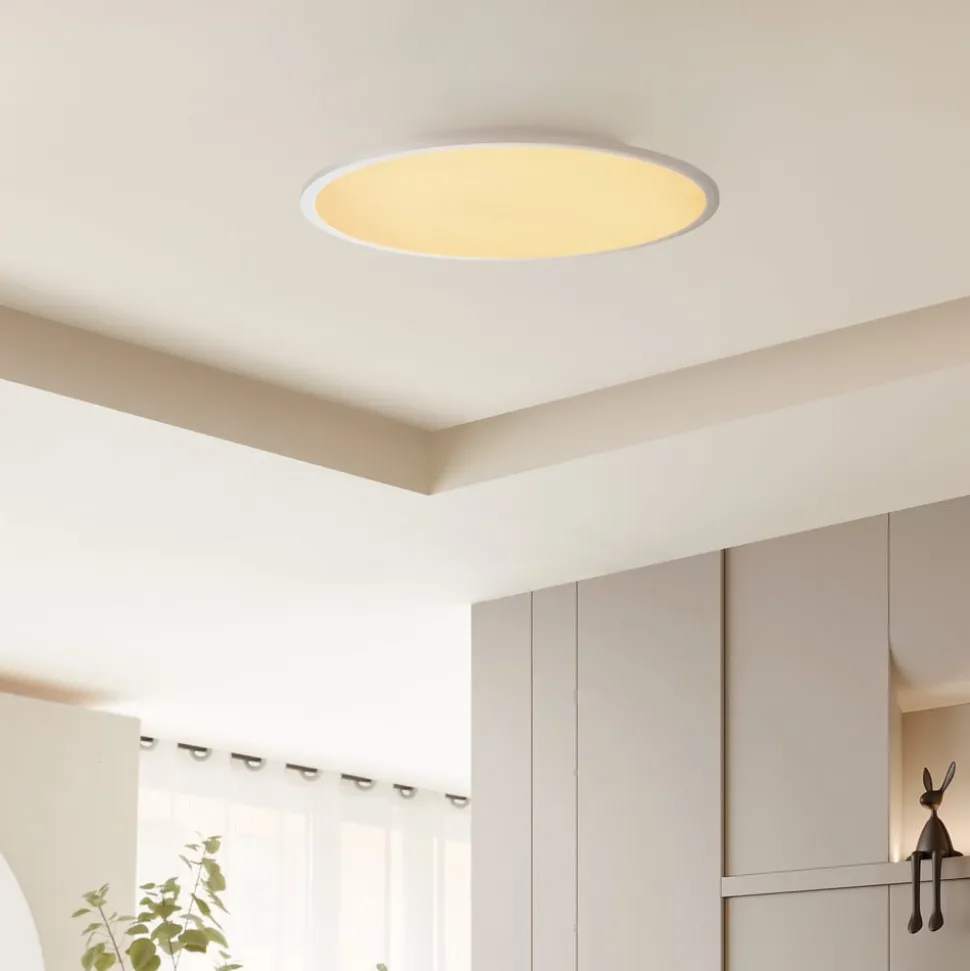 Lindby LED plafondlamp Narima, CCT, Ø 60 cm, zilver