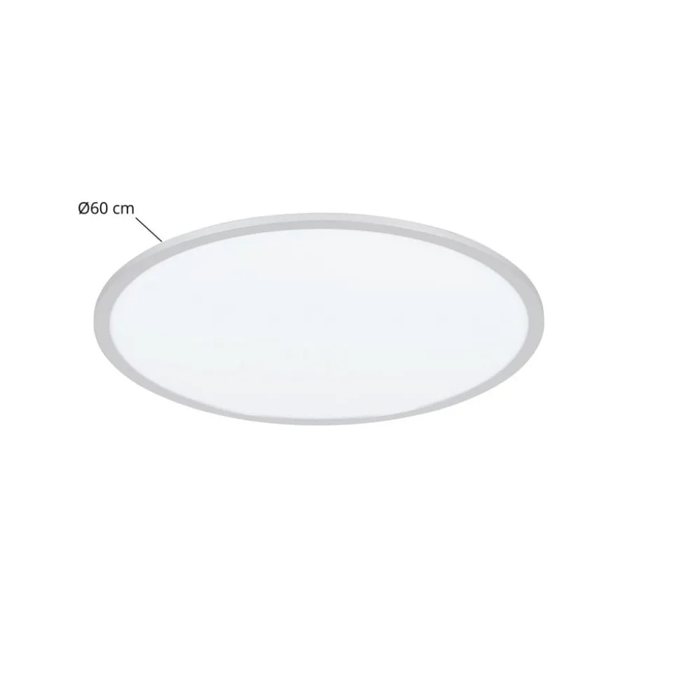 Lindby LED plafondlamp Narima, CCT, Ø 60 cm, zilver