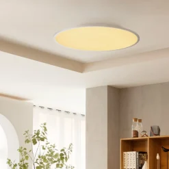 Lindby LED plafondlamp Narima, CCT, Ø 80 cm, zilver