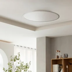 Lindby LED plafondlamp Narima, CCT, Ø 80 cm, zilver