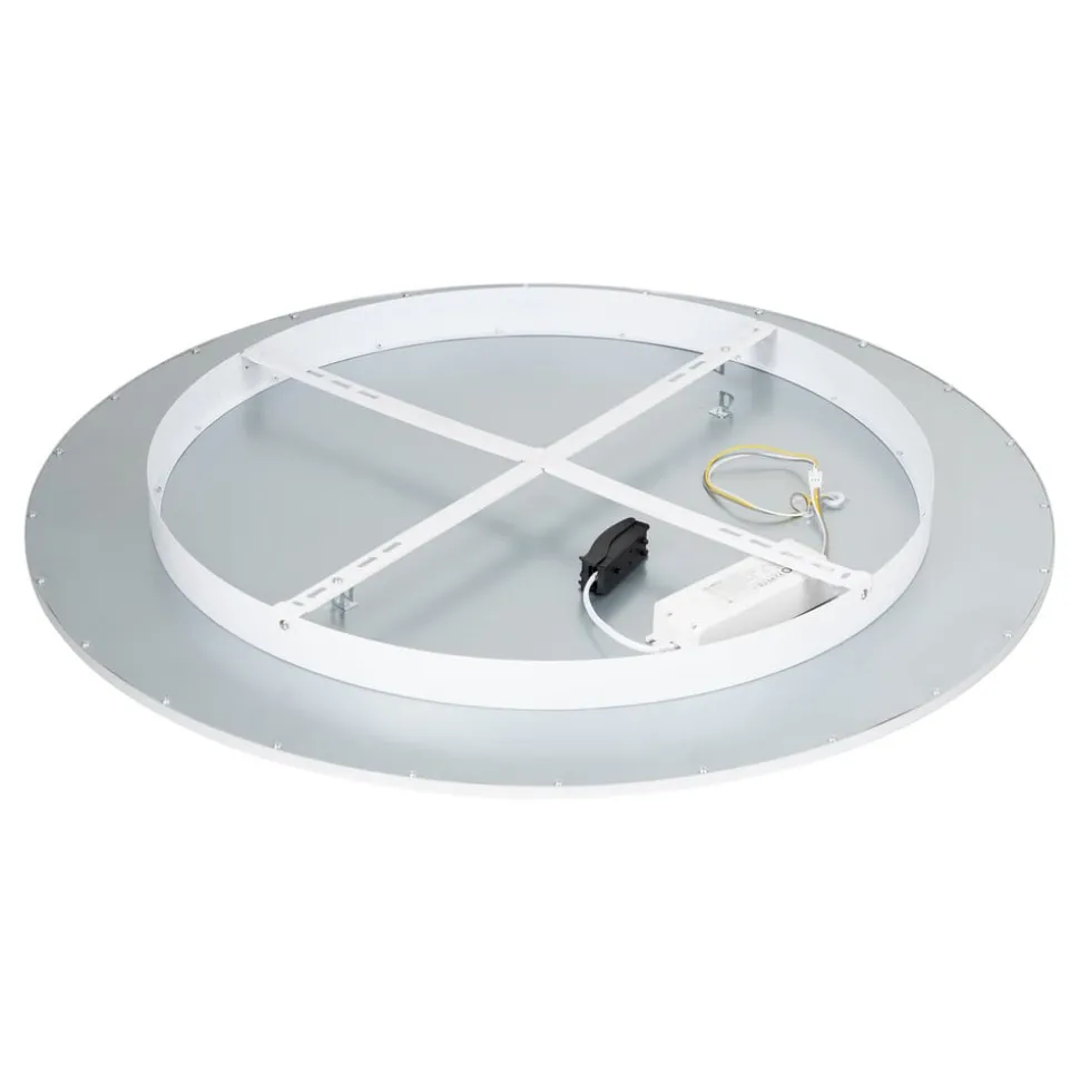 Lindby LED plafondlamp Narima, CCT, Ø 80 cm, zilver