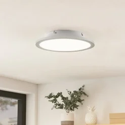 Lindby LED plafondlamp Narima, 4.000 K, Ø 30 cm, zilver