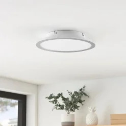 Lindby LED plafondlamp Narima, 4.000 K, Ø 30 cm, zilver