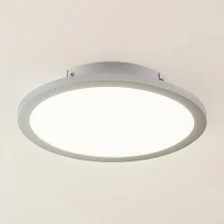 Lindby LED plafondlamp Narima, 4.000 K, Ø 30 cm, zilver