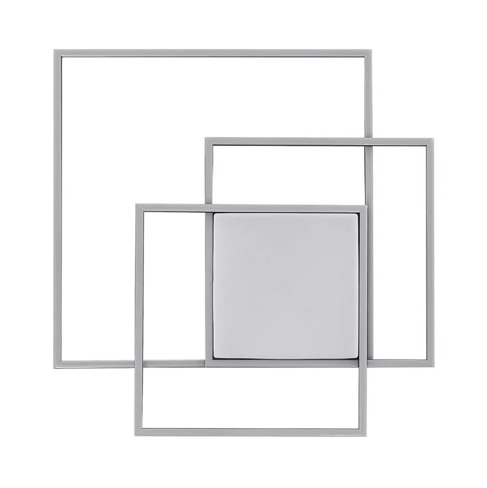 Lindby LED plafondlamp Nelinka, 60 cm, zwart, aluminium