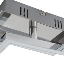 Lindby LED plafondlamp Panja, 35 cm, chroomkleurig, ijzer