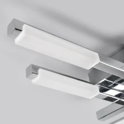 Lindby LED plafondlamp Patrik, 62 cm, 6-lamps, chroom, IP44