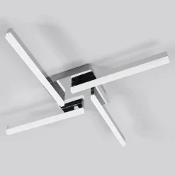 Lindby LED plafondlamp Patrik, 59 cm, 4-lamps, chroom, IP44