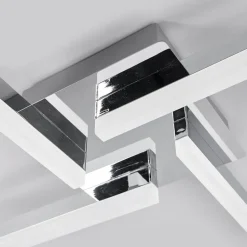 Lindby LED plafondlamp Patrik, 59 cm, 4-lamps, chroom, IP44