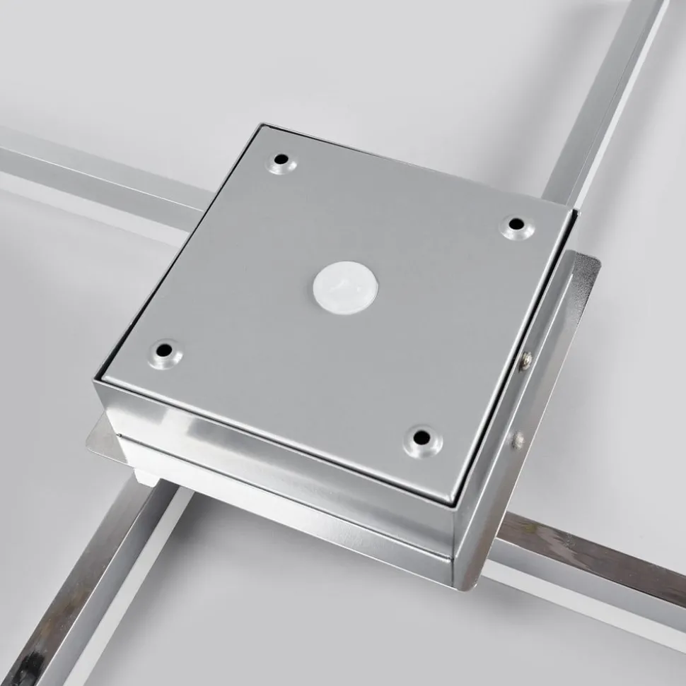 Lindby LED plafondlamp Patrik, 59 cm, 4-lamps, chroom, IP44