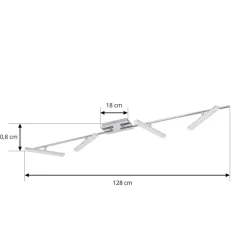 Lindby LED plafondlamp Pilou, 4-lamps, dimbaar, chroom