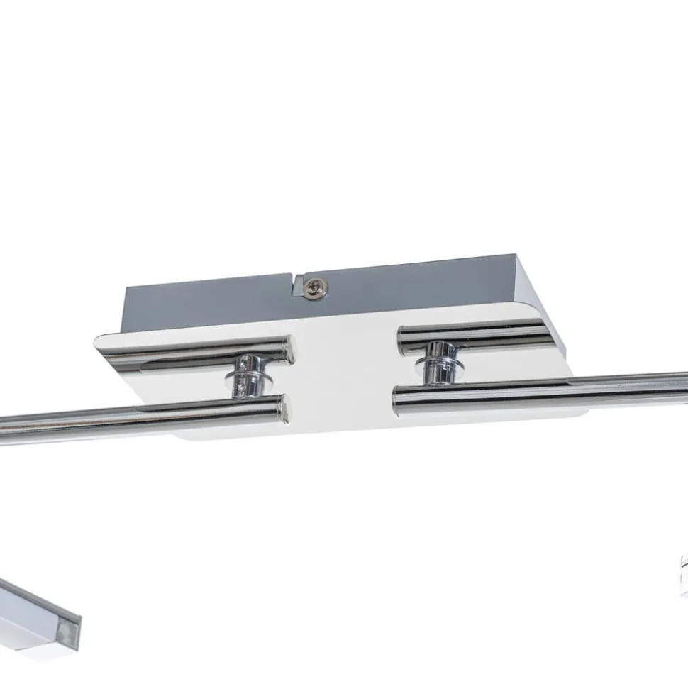 Lindby LED plafondlamp Pilou, 4-lamps, dimbaar, chroom