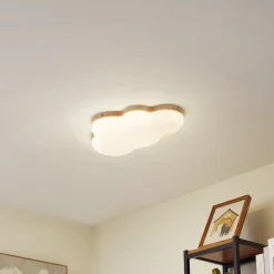 Lindby LED plafondlamp Pilvi, kunststof, wolk, 50 cm