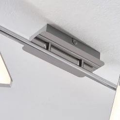 Lindby LED plafondlamp Pilou, 2-lamps, dimbaar, chroom