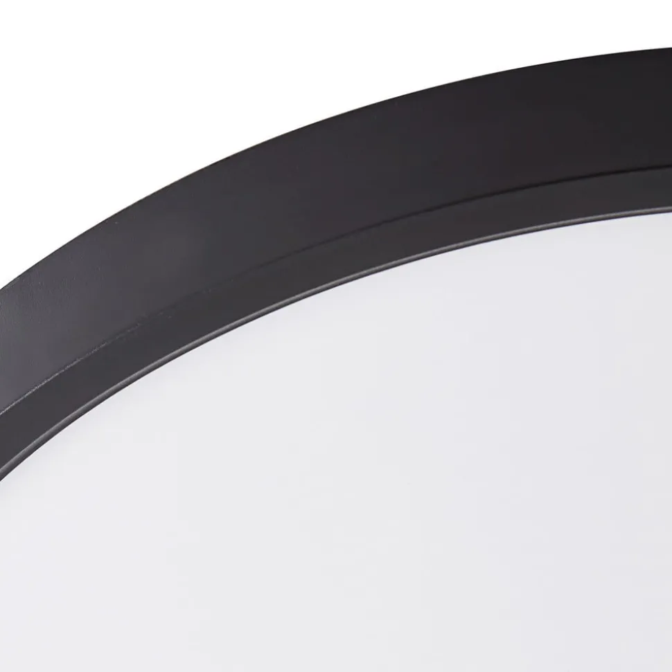 Lindby LED plafondlamp Pravin, Ø 30 cm, CCT, zwart