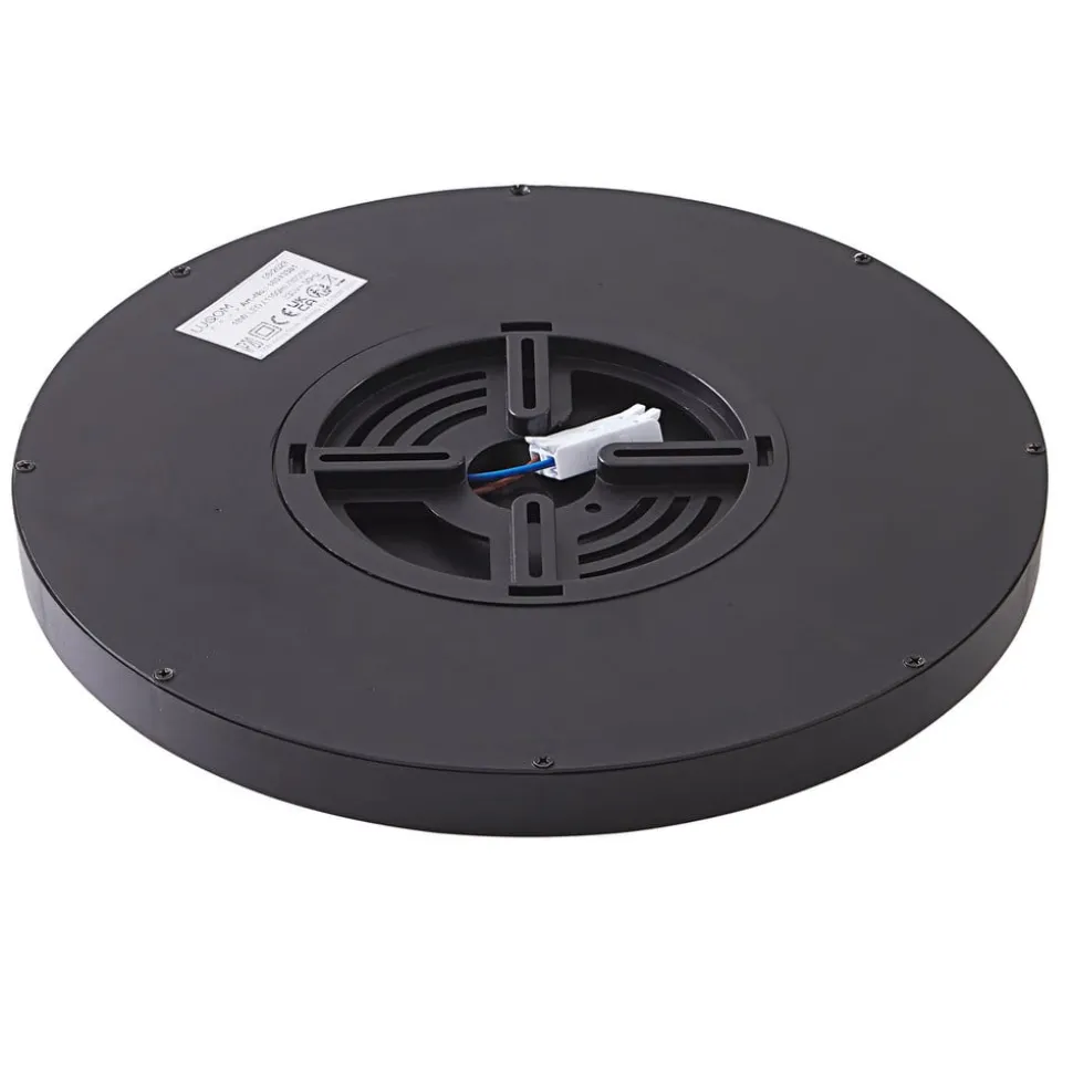 Lindby LED plafondlamp Pravin, Ø 30 cm, CCT, zwart