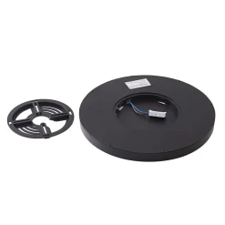 Lindby LED plafondlamp Pravin, Ø 23 cm, 3.000 K, zwart