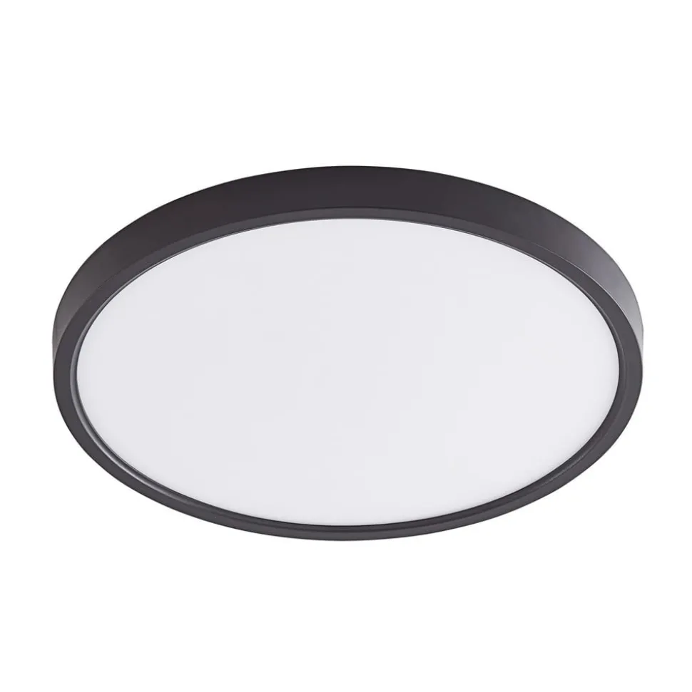 Lindby LED plafondlamp Pravin, Ø 30 cm, dimbaar, zwart