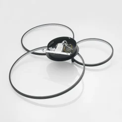 Lindby LED plafondlamp Rayk, zwart, metaal, 77 cm, dimbaar