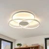 Lindby LED plafondlamp Riley, wit, metaal, 80 cm, dimbaar