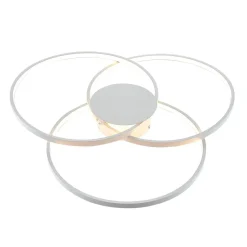 Lindby LED plafondlamp Riley, wit, metaal, 80 cm, dimbaar