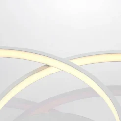 Lindby LED plafondlamp Riley, wit, metaal, 80 cm, dimbaar