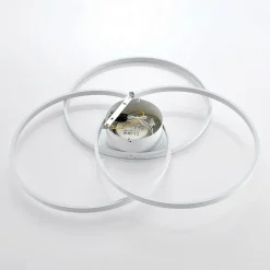 Lindby LED plafondlamp Riley, wit, metaal, 80 cm, dimbaar