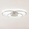 Lindby LED plafondlamp Riley, aluminiumkleurig, metaal, dimbaar