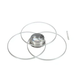 Lindby LED plafondlamp Riley, aluminiumkleurig, metaal, dimbaar