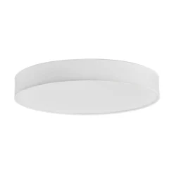 Lindby LED plafondlamp Saira, Ø 50 cm, wit, textiel