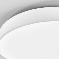 Lindby LED plafondlamp Saira, Ø 50 cm, wit, textiel