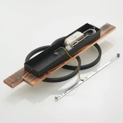 Lindby LED plafondlamp Sentoa, hout, 75 cm lang, 3.000 K