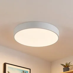 Lindby LED plafondlamp Simera, Ø 50cm, wit, metaal