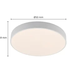 Lindby LED plafondlamp Simera, Ø 50cm, wit, metaal