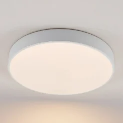 Lindby LED plafondlamp Simera, Ø 50cm, wit, metaal