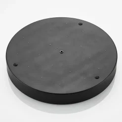 Lindby LED plafondlamp Simera, Ø 50cm, zwart, metaal