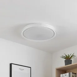 Lindby LED plafondlamp Sleya Ø 50 cm, wit, CCT, dimbaar