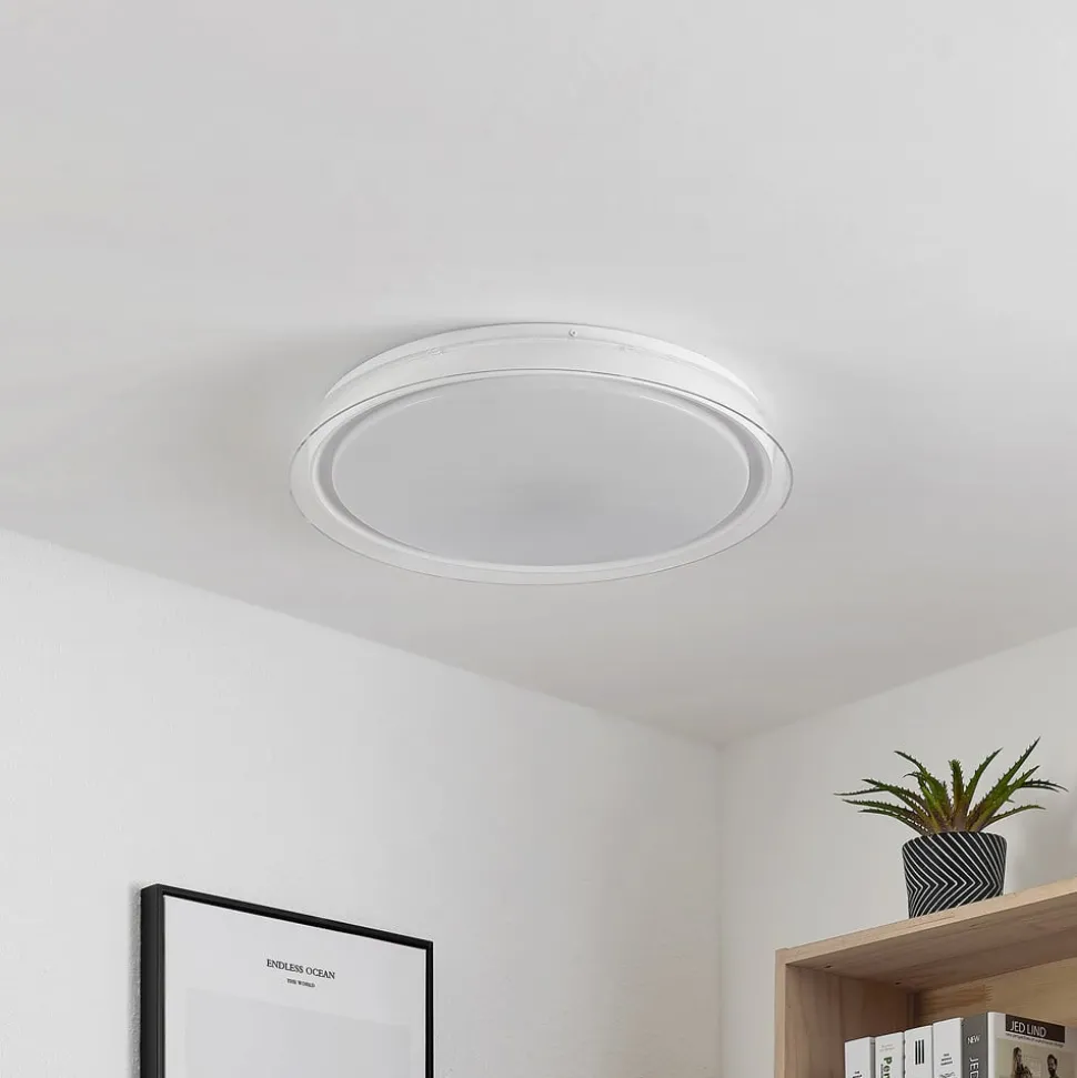 Lindby LED plafondlamp Sleya Ø 50 cm, wit, CCT, dimbaar