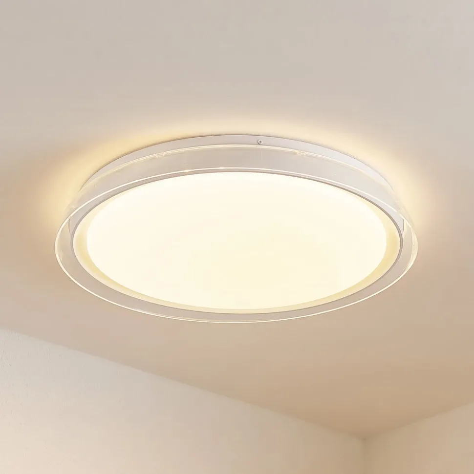 Lindby LED plafondlamp Sleya Ø 50 cm, wit, CCT, dimbaar