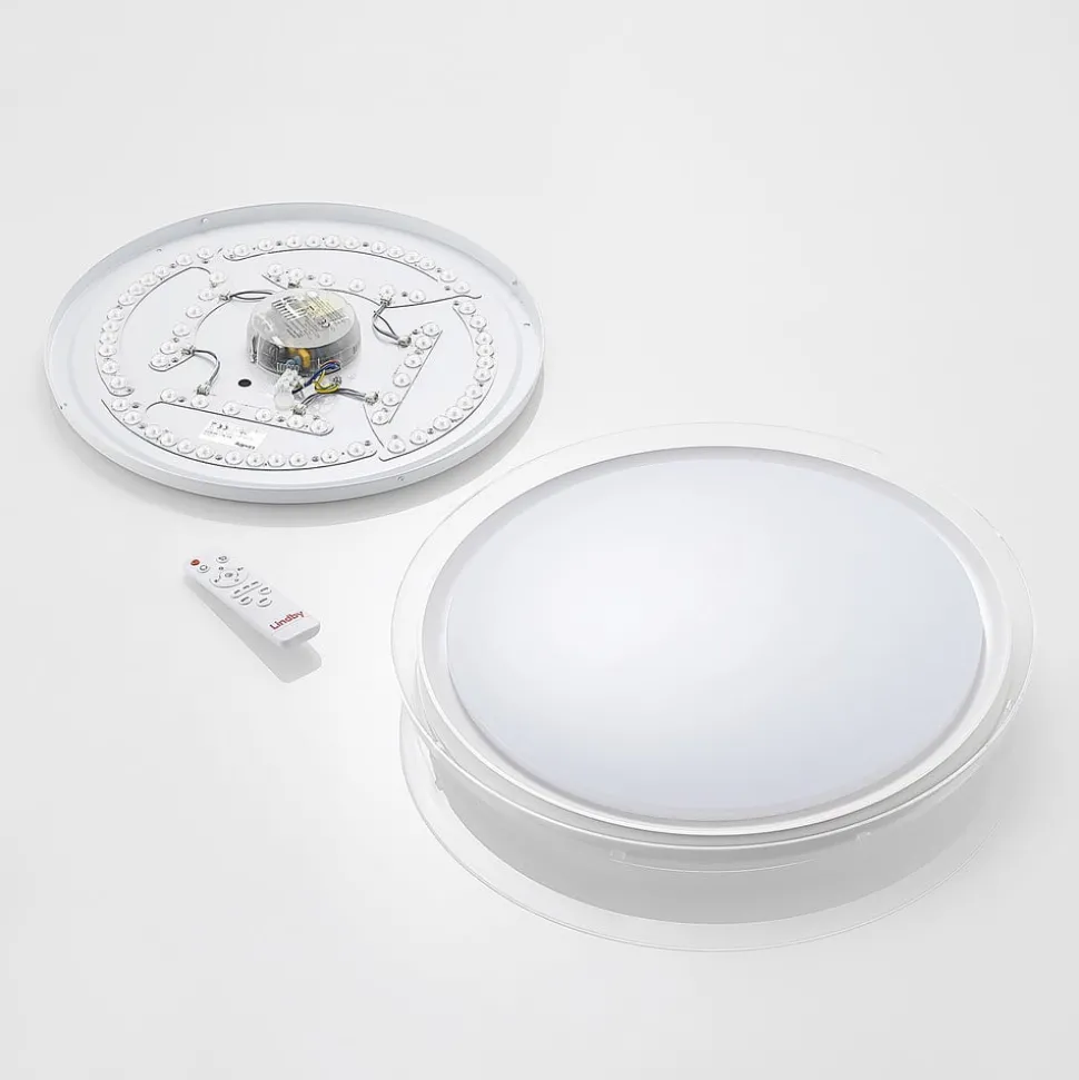 Lindby LED plafondlamp Sleya Ø 50 cm, wit, CCT, dimbaar