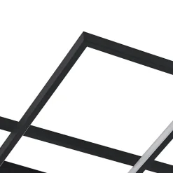 Lindby LED plafondlamp Tetson, zwart, metaal, dimbaar