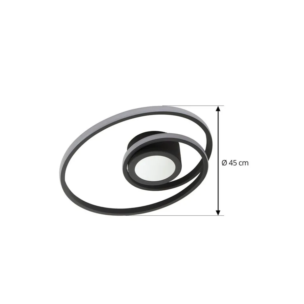 Lindby LED plafondlamp Thalina, 45cm, dimbaar, Infinity Tunnel